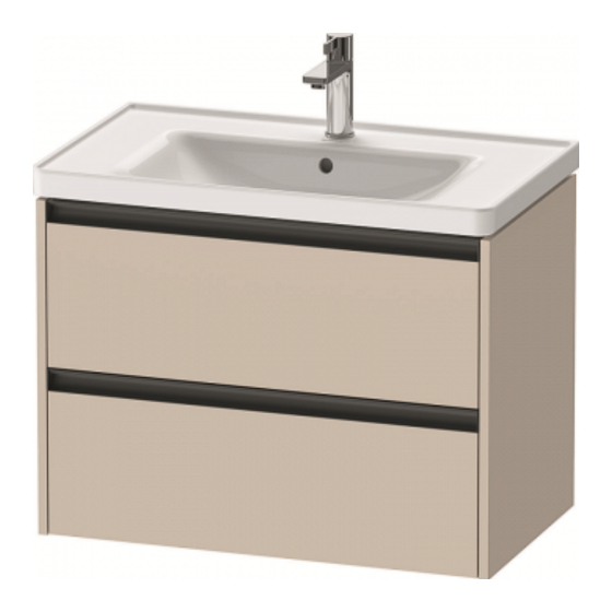 DURAVIT Ketho.2 K2 5280 Montagehandleiding