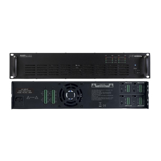 Audiophony PA AMP480 Gebruikershandleiding