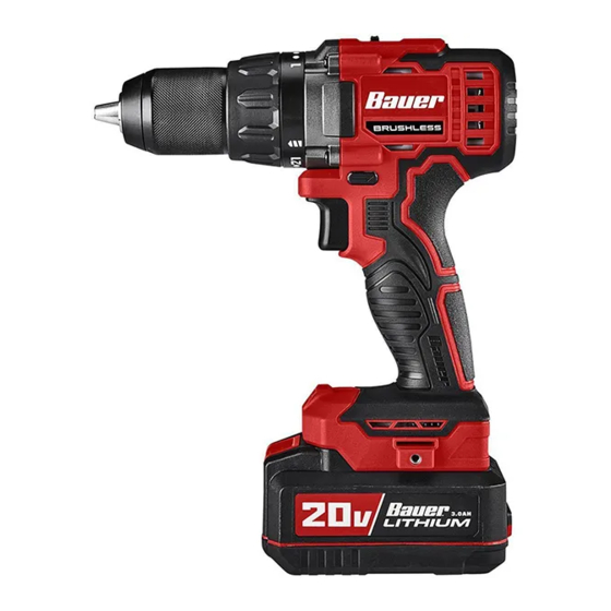Bauer 2191CR-B, 58952 - 1/2 in. Compact Brushless Boor/Schroevendraaier