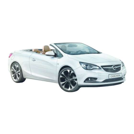 Opel CASCADA 2018 Gebruikershandleiding