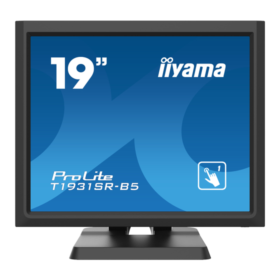 Iiyama ProLite T1931SR-B5 Gebruikershandleiding