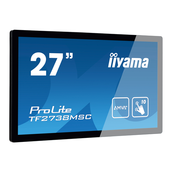 Iiyama ProLite TF2738MSC Gebruikershandleiding