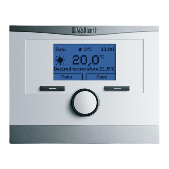 Vaillant calorMATIC VRT 350 Gebruiksaanwijzing