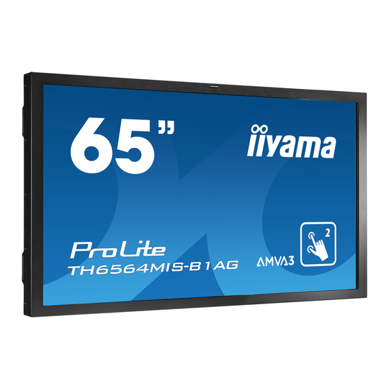 Iiyama ProLite TH6564MIS Gebruikershandleiding