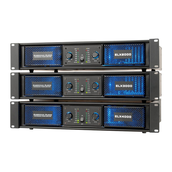 American Audio ELX Series Gebruikershandleiding