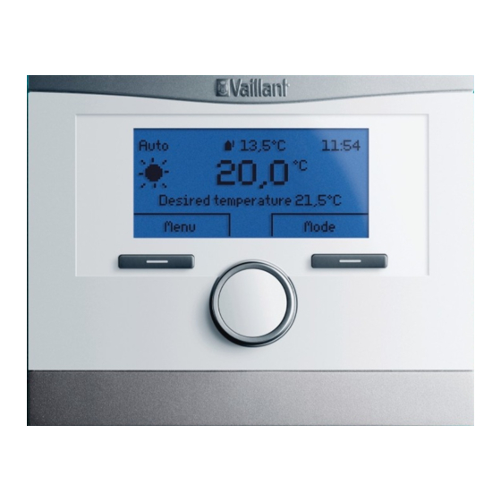 Vaillant multiMATIC VRC 700/6 Gebruiksaanwijzing