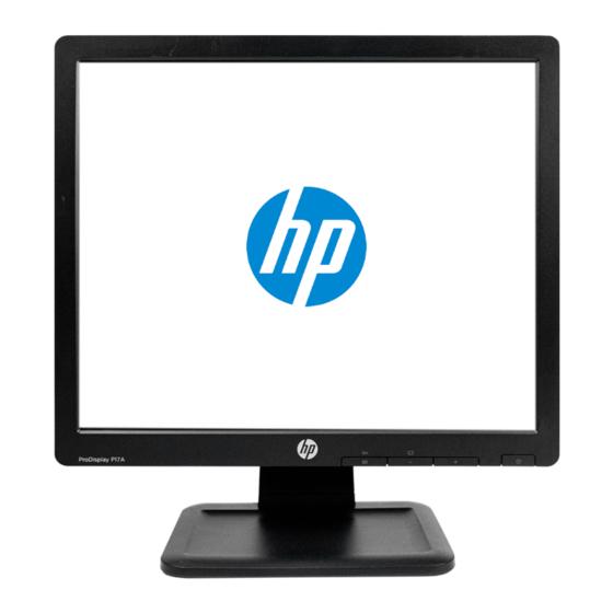 HP ProDisplay P17A Gebruikershandleiding