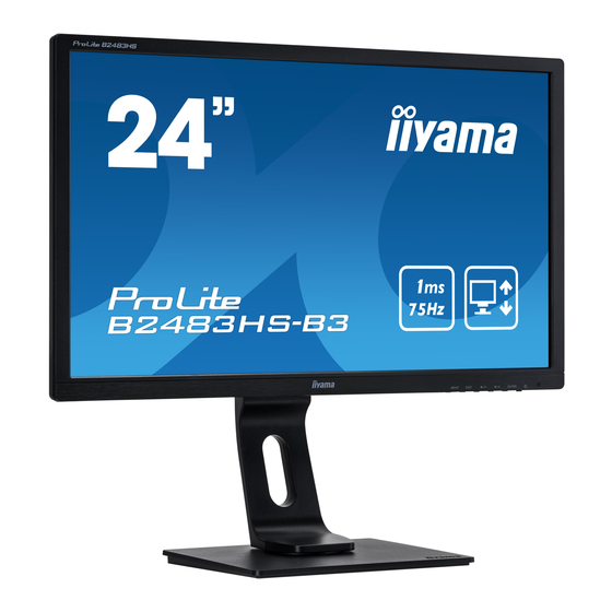 Iiyama ProLite B2483HS Gebruikershandleiding