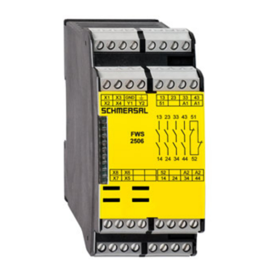 schmersal FWS 2106 Bedieningshandleiding