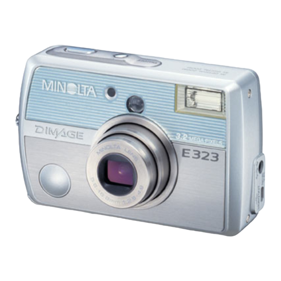 Minolta DiMAGE E323 Gebruiksaanwijzing