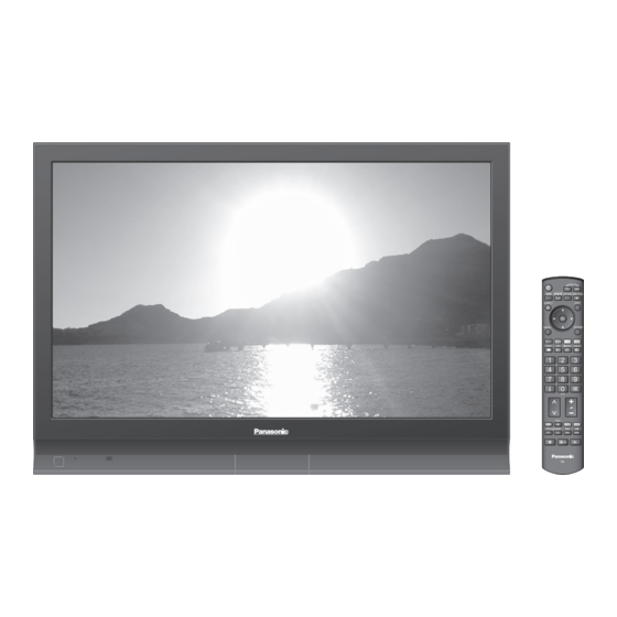 Panasonic VIERA TH-37PV70FA Gebruiksaanwijzing