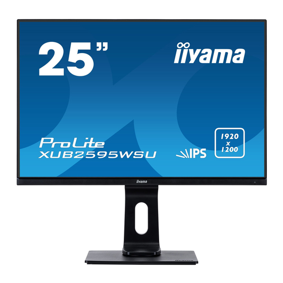 Iiyama ProLite XUB2595WSU Gebruikershandleiding