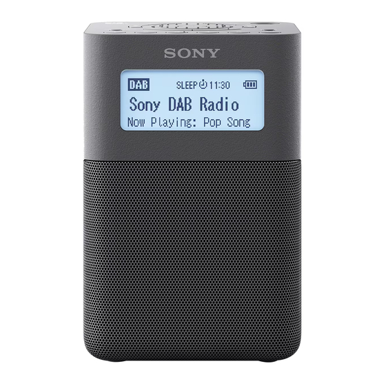 Sony XDR-V20D Gebruiksaanwijzing