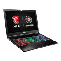 MSI GS63VR Stealth Pro Gebruikershandleiding