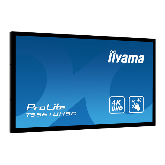 Iiyama ProLite T5561UHSC Gebruikershandleiding