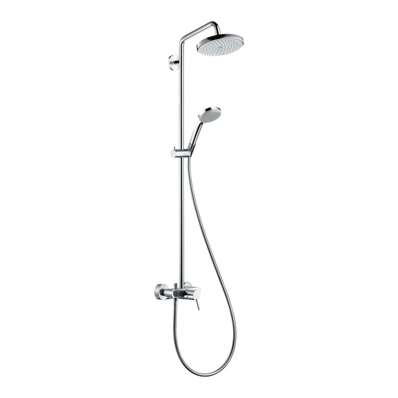 Hansgrohe Showerpipe Croma 220 27222000 Gebruiksaanwijzing