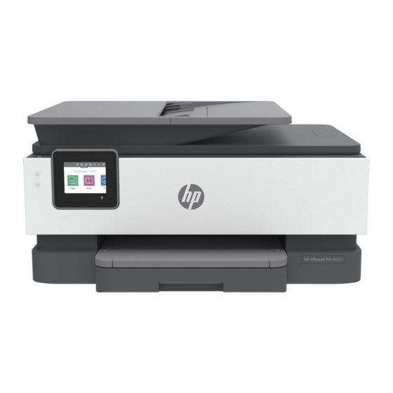 HP OfficeJet Pro 8020e Series Gebruikershandleiding