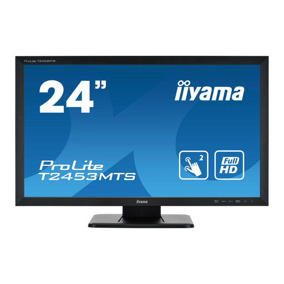 Iiyama Prolite T2453MTS-B1 Gebruikershandleiding