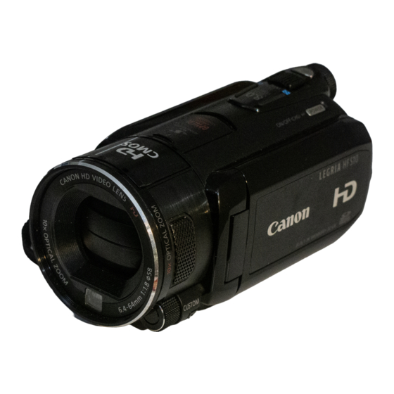 Canon Legria HF S10 Gebruiksaanwijzing