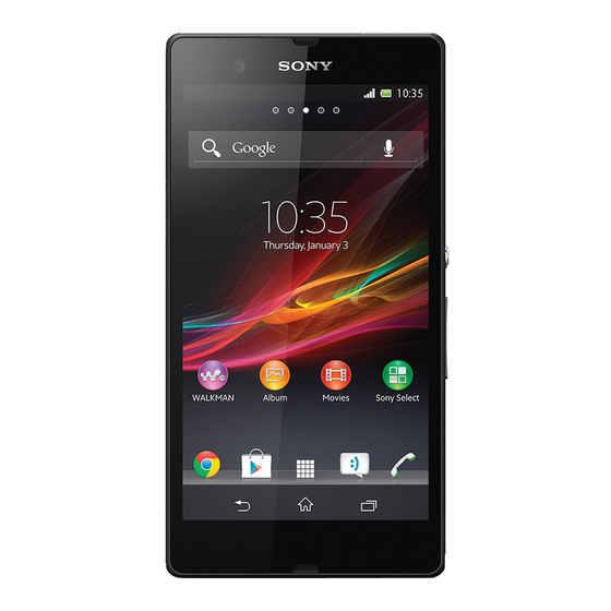 Sony Xperia Z C6602 Gebruikershandleiding