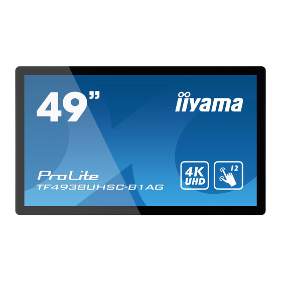 Iiyama ProLite TF4938UHSC Gebruikershandleiding