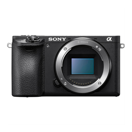 Sony a6500 Gebruiksaanwijzing