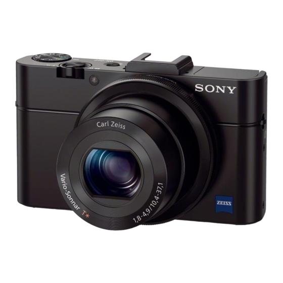 Sony Cyber-Shot DSC-RX100M2 Gebruikershandleiding