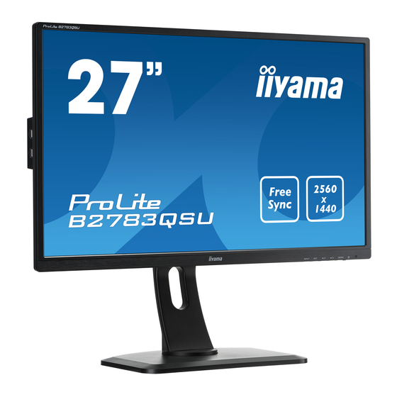 Iiyama ProLite B2783QSU Gebruikershandleiding