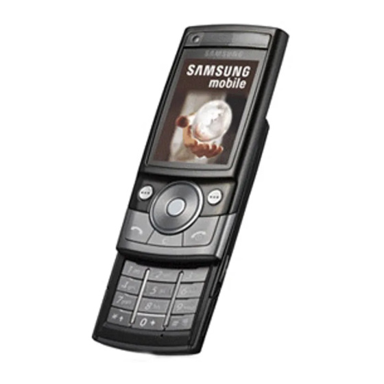 Samsung SGH-G600 Gebruiksaanwijzing