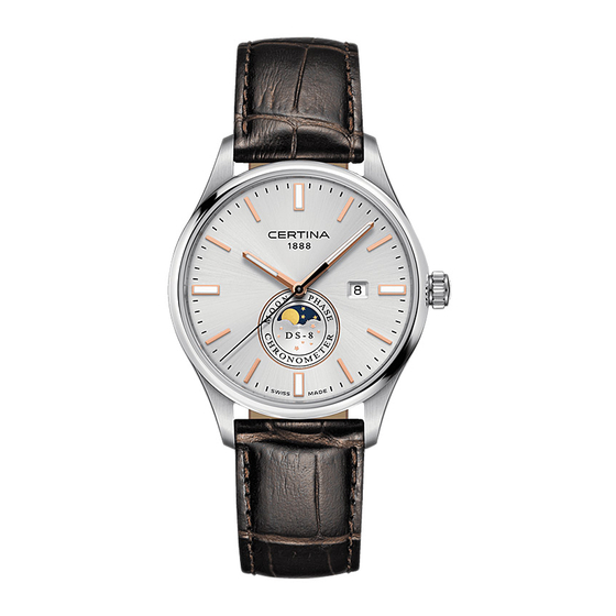 Certina Kwarts PRECIDRIVE MOON PHASE Gebruiksaanwijzing