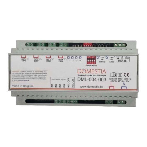 Domestia DML-004-003 Gebruiksaanwijzing