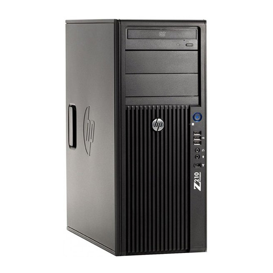 HP Z210 Gebruikershandleiding