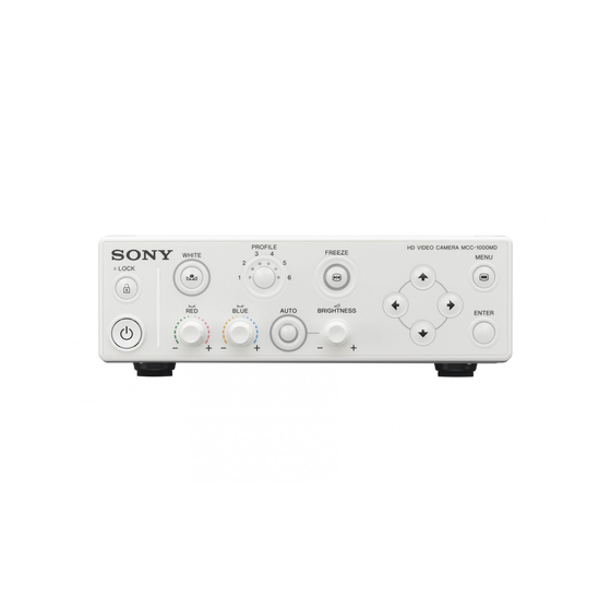 Sony Exmor R MCC-1000MD Gebruiksaanwijzing