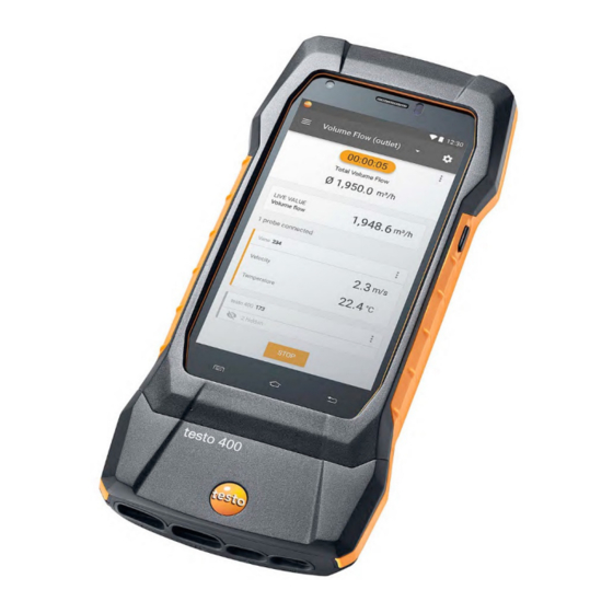 TESTO 400 Korte Handleiding