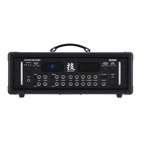 Boss WAZA AMP HEAD 75 Gebruikershandleiding