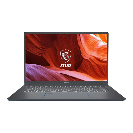 MSI Prestige 15 A10SC Gebruikershandleiding