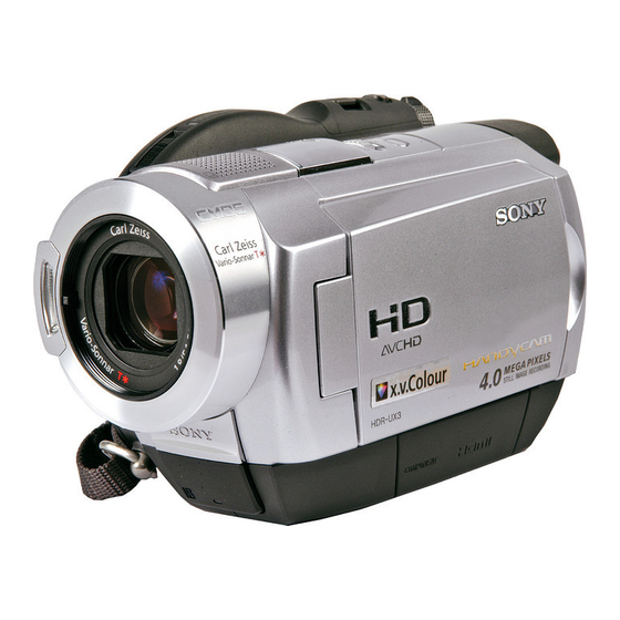 Sony HandyCam HDR-UX3E Bedieningshandleiding