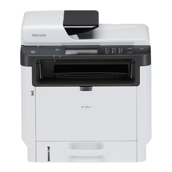 Ricoh SP 330SN Installatiehandleiding