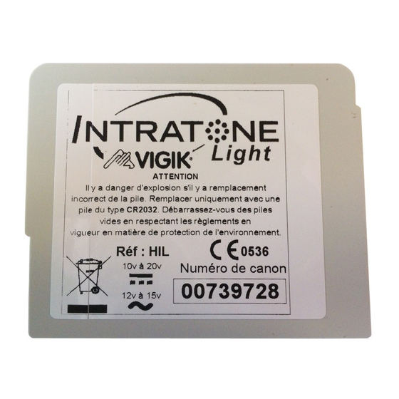 INTRATONE LIGHT Installatiehandleiding