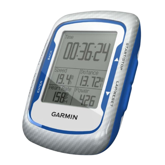 Garmin EDGE 500 Gebruikershandleiding