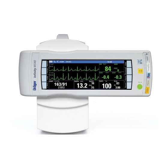 Dräger Infinity M540 Gebruiksaanwijzing