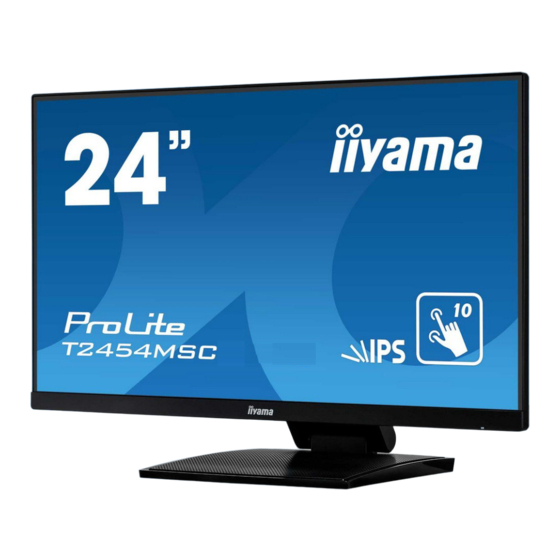 Iiyama ProLite T2454MSC Gebruikershandleiding