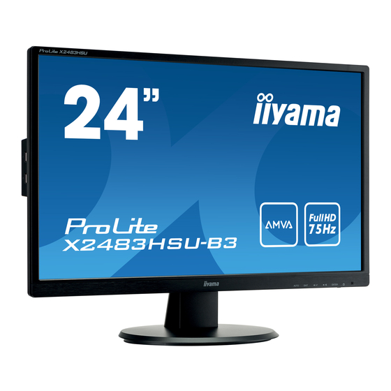 Iiyama ProLite X2483HSU-B3 Gebruikershandleiding