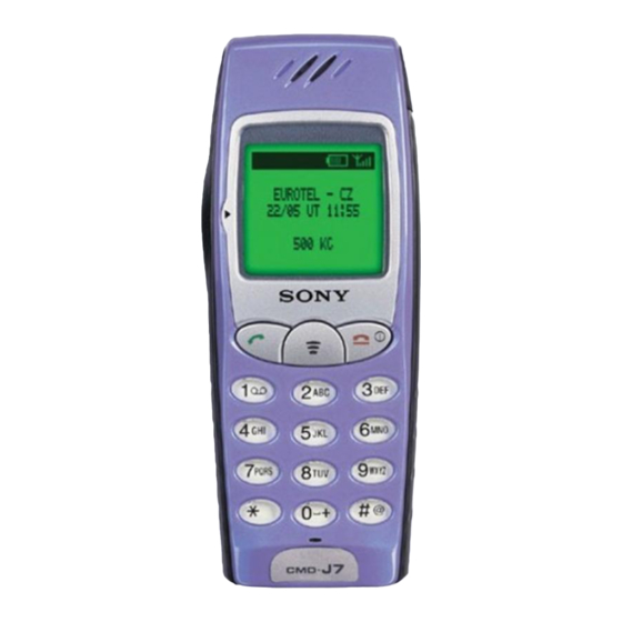 Sony CMD-J7 Gebruiksaanwijzing