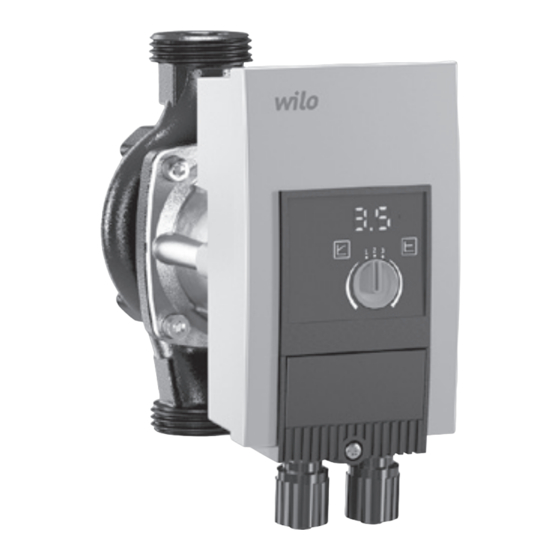 Wilo -Yonos PARA High Flow Inbouw- En Bedieningsvoorschriften