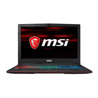 MSI GP63 Leopard 8RD Gebruikershandleiding