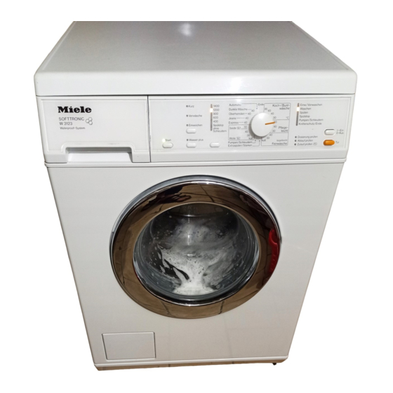 Miele W 3123 Plus Gebruiksaanwijzing