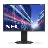 NEC MultiSync E223W Gebruikershandleiding