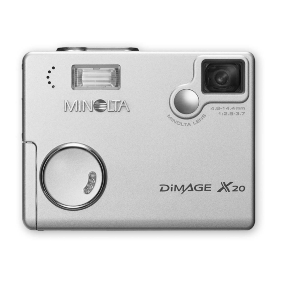 Minolta Dimage X20 Gebruiksaanwijzing