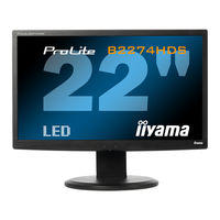 Iiyama ProLite B2274HDS Gebruikershandleiding